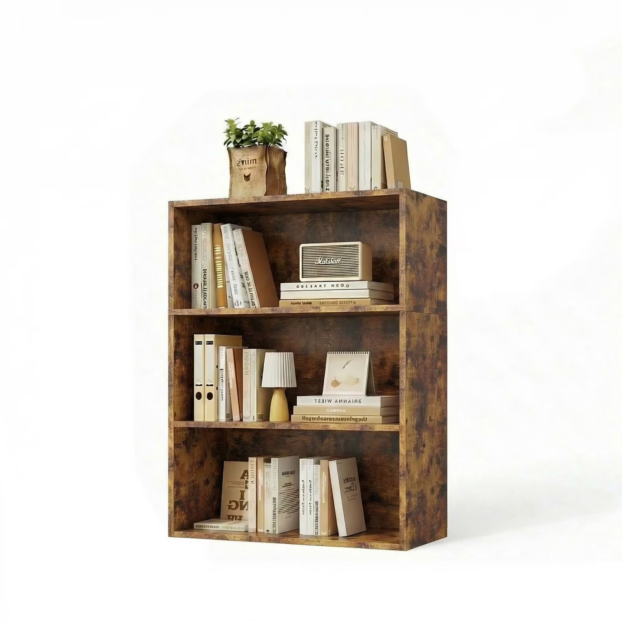 EDX  Bookcase Storage, 42 Inch Large Tall Floor Standing Open Bookshelf for Home Office, Living Room, and Bedroom