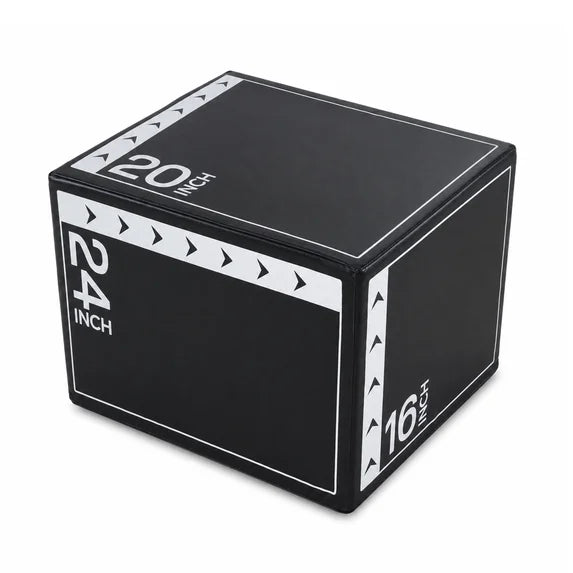 EDX 3-in-1 Foam Plyometric Jump Box for Home Gym with Multiple Height Options–Versatile Plyo with Non-Slip Surface for Strength, HIIT, Step-Ups, and Agility Training