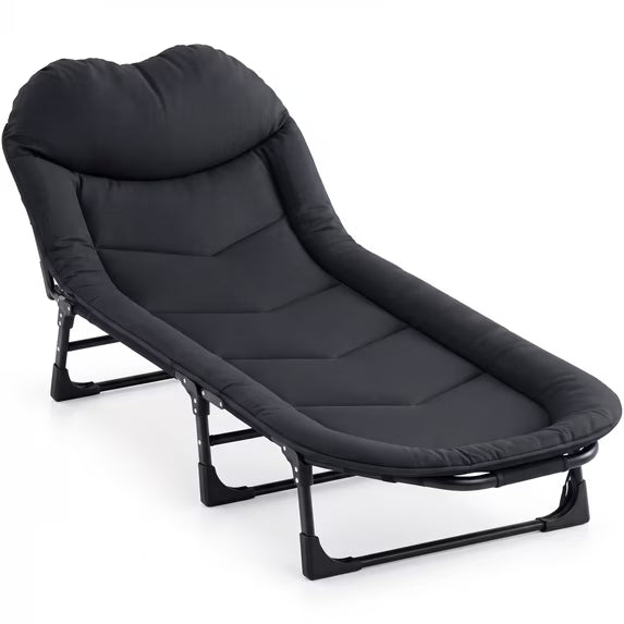 EDX 3-in-1 Folding Camping Recliner, Heavy Duty Portable Sleeping Cot for Camping, Travel and Indoor Use