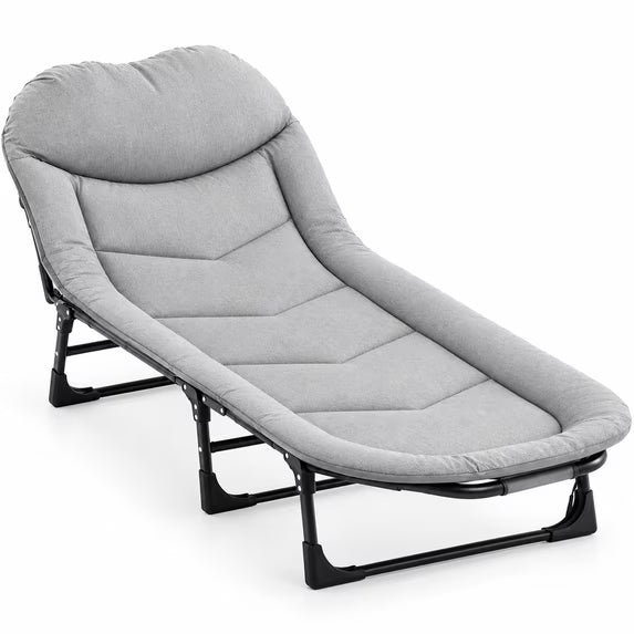 EDX 3-in-1 Folding Camping Recliner, Heavy Duty Portable Sleeping Cot for Camping, Travel and Indoor Use