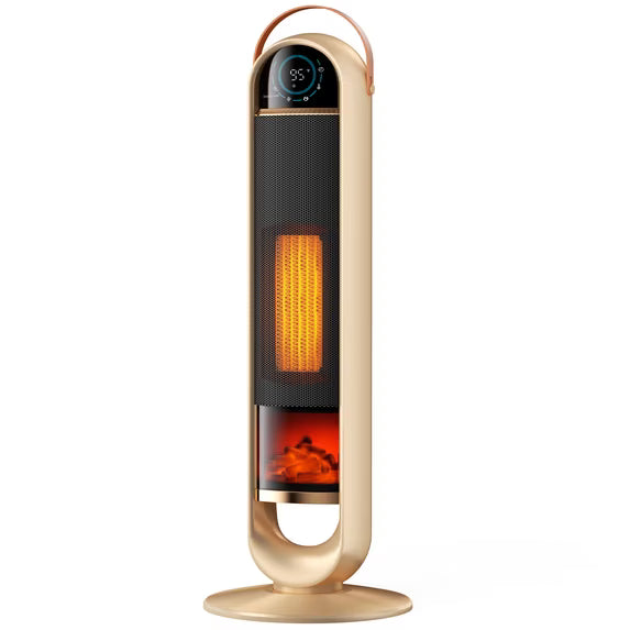 EDX 31.8" Tower Space Heater, 1500W Electric Heater with Remote, 15H Timer, 45° Oscillation for Indoor Use