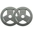 EDX Olympic Cast Iron Barbell Weight Plate, 45 lb, 2-Inch Center Hole