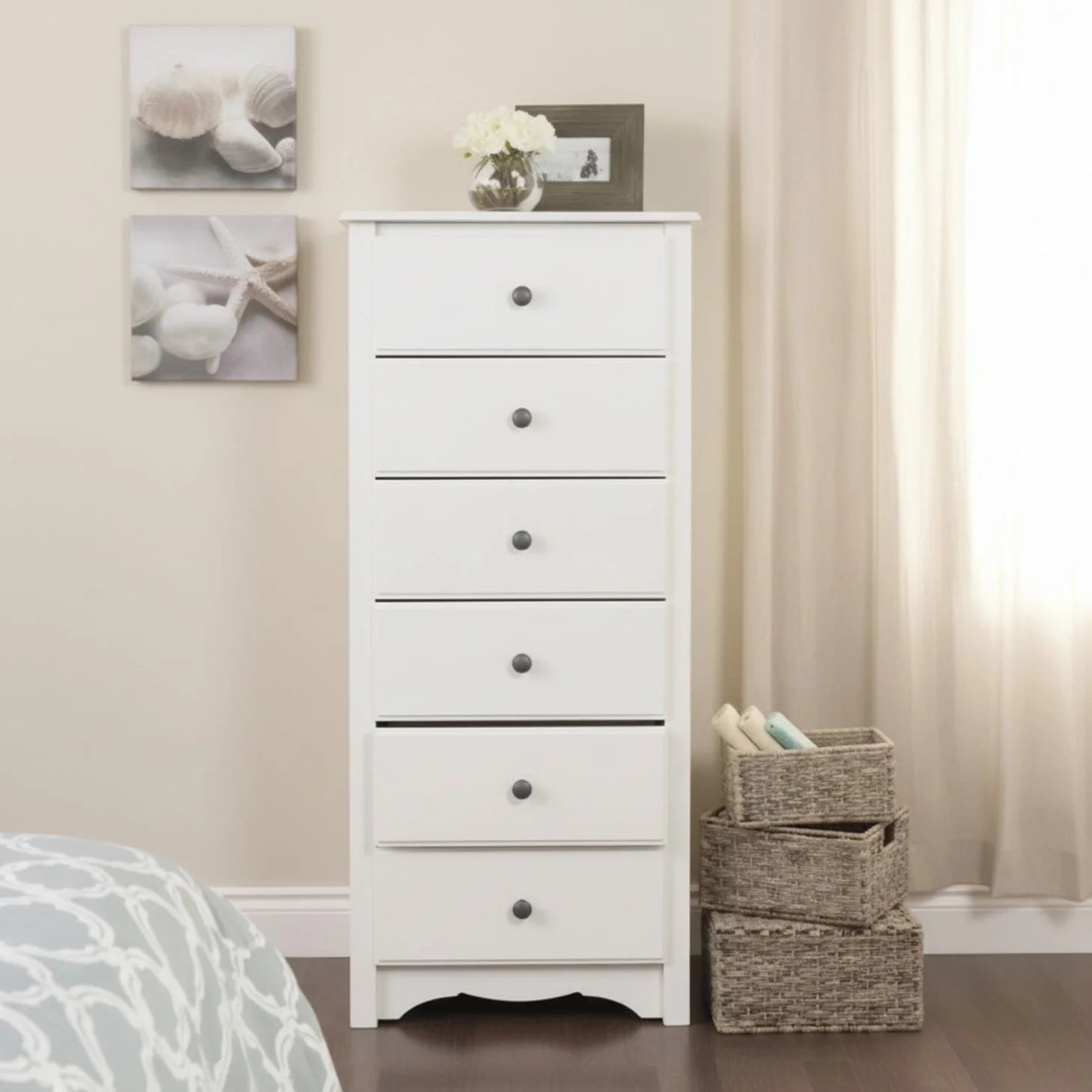 EDX Drawer Wooden Dresser Chest for Bedroom, Storage Cabinet for Living Room Closet