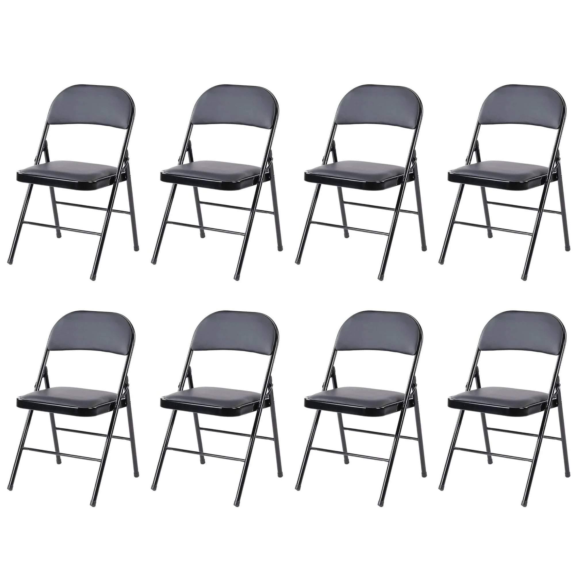 EDX Folding Chair with Sturdy Metal Frame, High-Density Padding, and Water-Resistant PU Leather - Ideal for Meetings, Gatherings, and Events