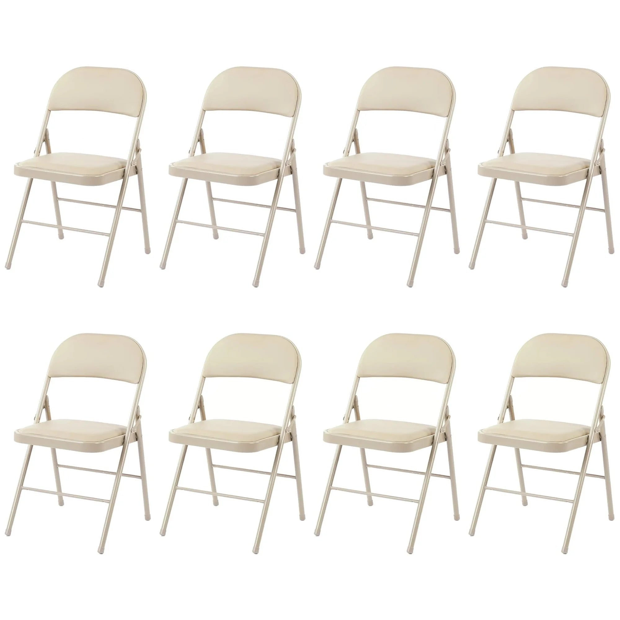 EDX Folding Chair with Sturdy Metal Frame, High-Density Padding, and Water-Resistant PU Leather - Ideal for Meetings, Gatherings, and Events