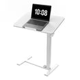 EDX Adjustable Overbed Table with Wheels, Rolling Laptop Bed Desk for Home Hospital Use, Height & Tilt Adjustable Mobile Table for Eating, Working, Reading