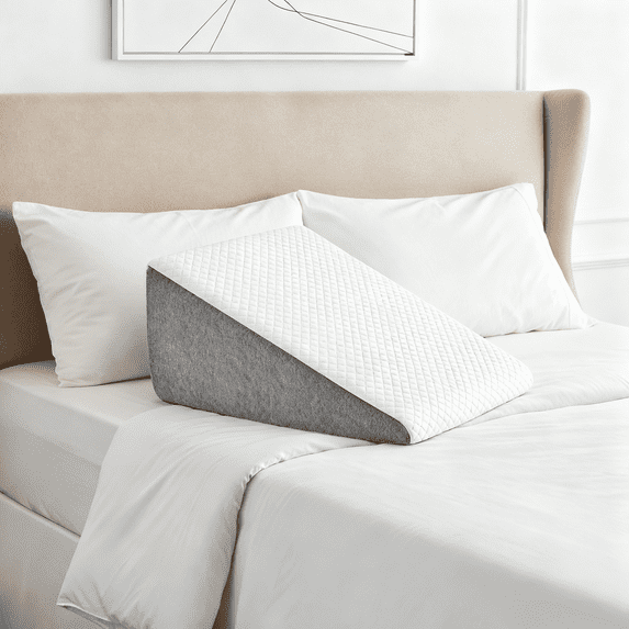 EDX Bed  Wedge Pillow, Triangle Pillow for Sleep, Reflux, Snoring, Leg Elevation, Incline Cushion for Sleeping with Folding Memory Foam