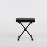 EDX Adjustable Height Piano Bench / Music Performance Stool - 3-Level Height Adjustment, Non-Skid Design,High-Density Sponge Padded, Portable & Foldable X-Style Seat, 250LBS Weight Capacity
