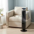 EDX Bladeless Tower Fan for Bedroom, 25ft/s High Velocity 28dB Quiet DC Fan, 5 Speeds 4 Modes, 12H Timer 64°Oscillating, Remote Standing Fan for Home Office Indoor