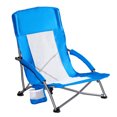 EDX Low Profile Camping Chair Portable Folding Beach Chair W/ Bag - Heavy Duty Breathable for Outdoor