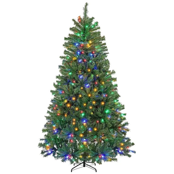 edx Artificial Christmas Tree, Green Artificial Xmas Tree, With Branch Tips & Foldable Base, For Home, Office, Party Decoration