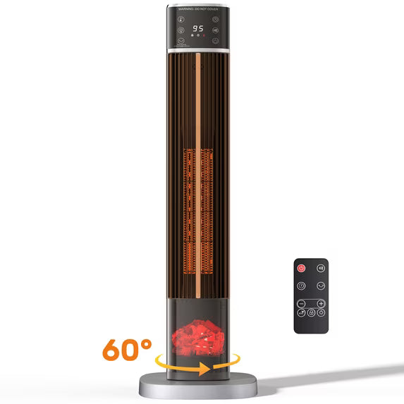 EDX Space Heater, Ceramic Tower Electric Heater for Indoor Use 31.8"