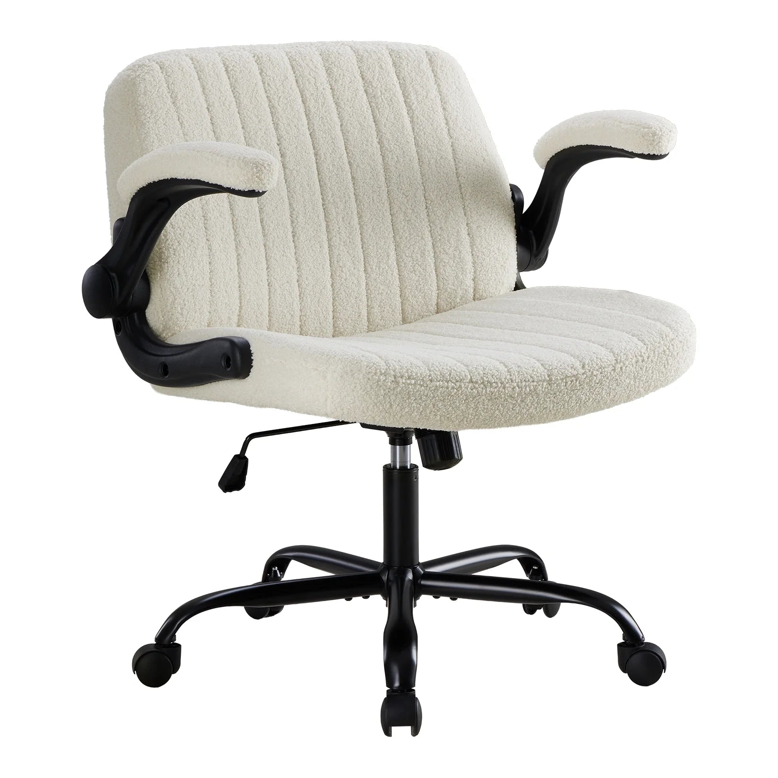 EDX With Armrests Office Chair Cross-Leg Design with Casters, Comfortable Home Dressing Chair