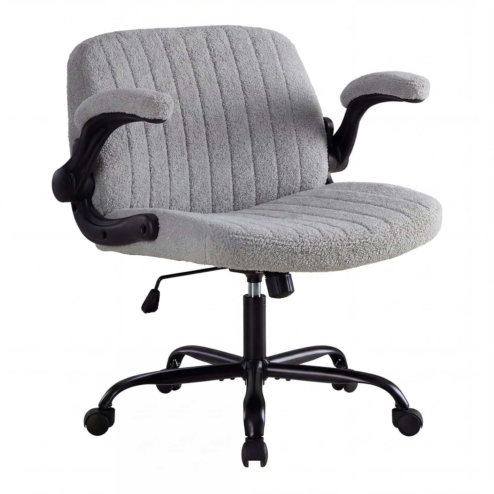 EDX With Armrests Office Chair Cross-Leg Design with Casters, Comfortable Home Dressing Chair