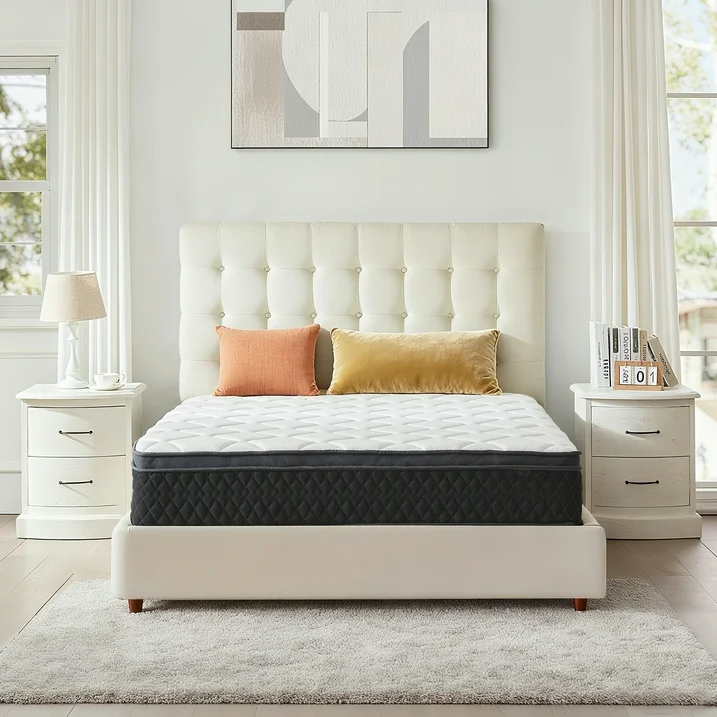 EDX 12 Inch Full Mattress with Individually Pocketed Springs, Memory Foam Hybrid Mattress in a Box for Isolate Motion, CertiPUR-US Certified