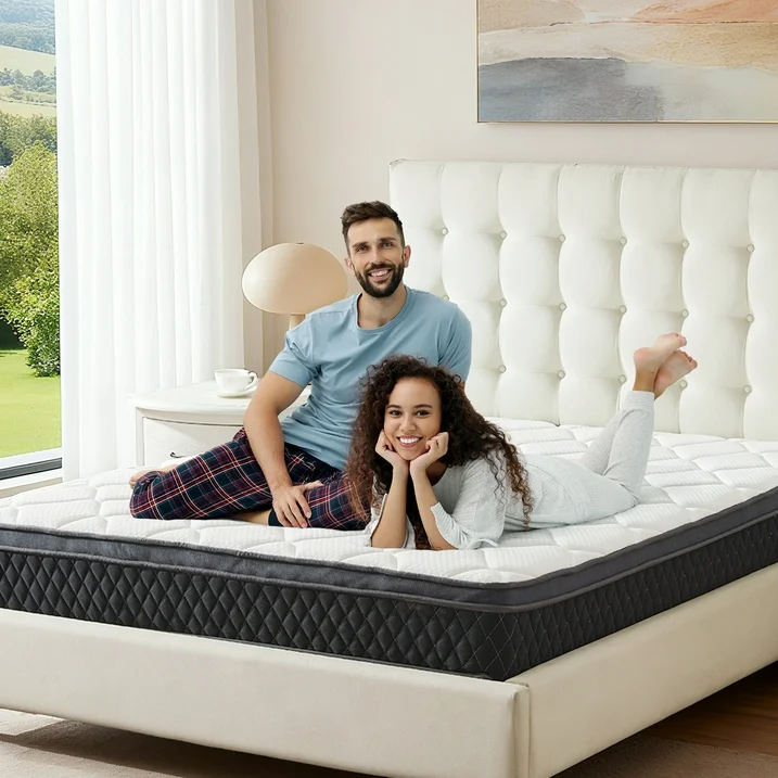 EDX 12 Inch Full Mattress with Individually Pocketed Springs, Memory Foam Hybrid Mattress in a Box for Isolate Motion, CertiPUR-US Certified