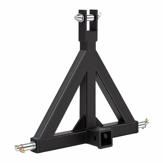 EDX Heavy Duty Category 1 Quick Hitch, 3 Point Trailer Hitch with 2" Receiver Tow Bar, Compatible with Kubota, John Deere, Yanmar, Kioti Tractors