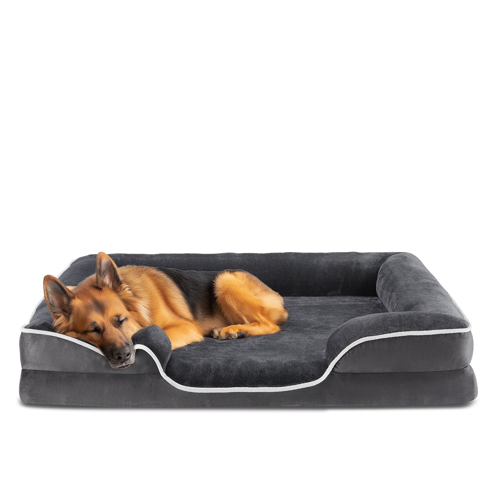edx Orthopedic Dog Bed, Comfortable Pet Sofa, Supportive Foam Pet Sofa with Non-Slip Base, Machine Washable and Removable Cover, Waterproof Design，28"x23"in, Gray (No ratings yet)