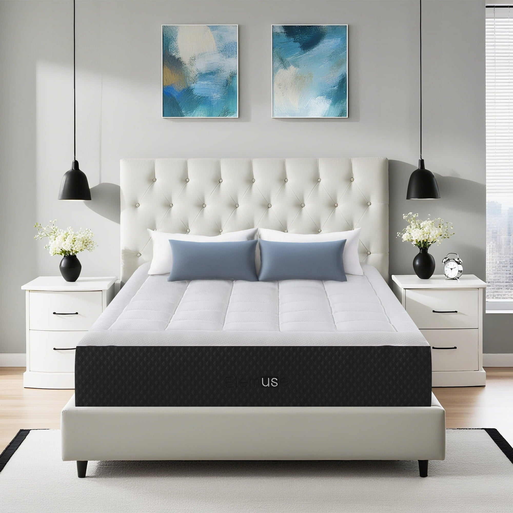 EDX Foam Mattress for Pressure Relief with Durable Support, Medium Firm CertiPUR-US Certified Cooling Gel Mattresses for Bedroom, Mattress in a Box