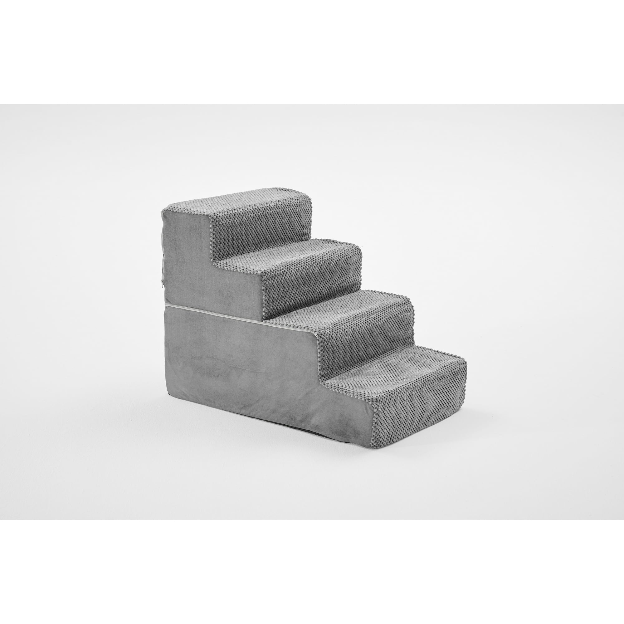 Edx Right-Angle Foldable Foam Dog Stairs - 3/4/5 Step Non-Slip Pet Ramp for Small/Medium Dogs, Fits Beds & Sofas