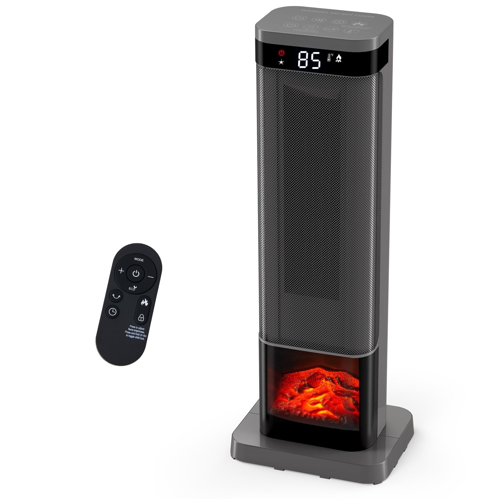 Space Heater for Indoor Use, 11.5ft/s Fast Electric Heater with Remote and Thermostat, 3 Modes, Overheating & Tip-Over Protection, Portable Heater for Large Room, Bedroom, Office