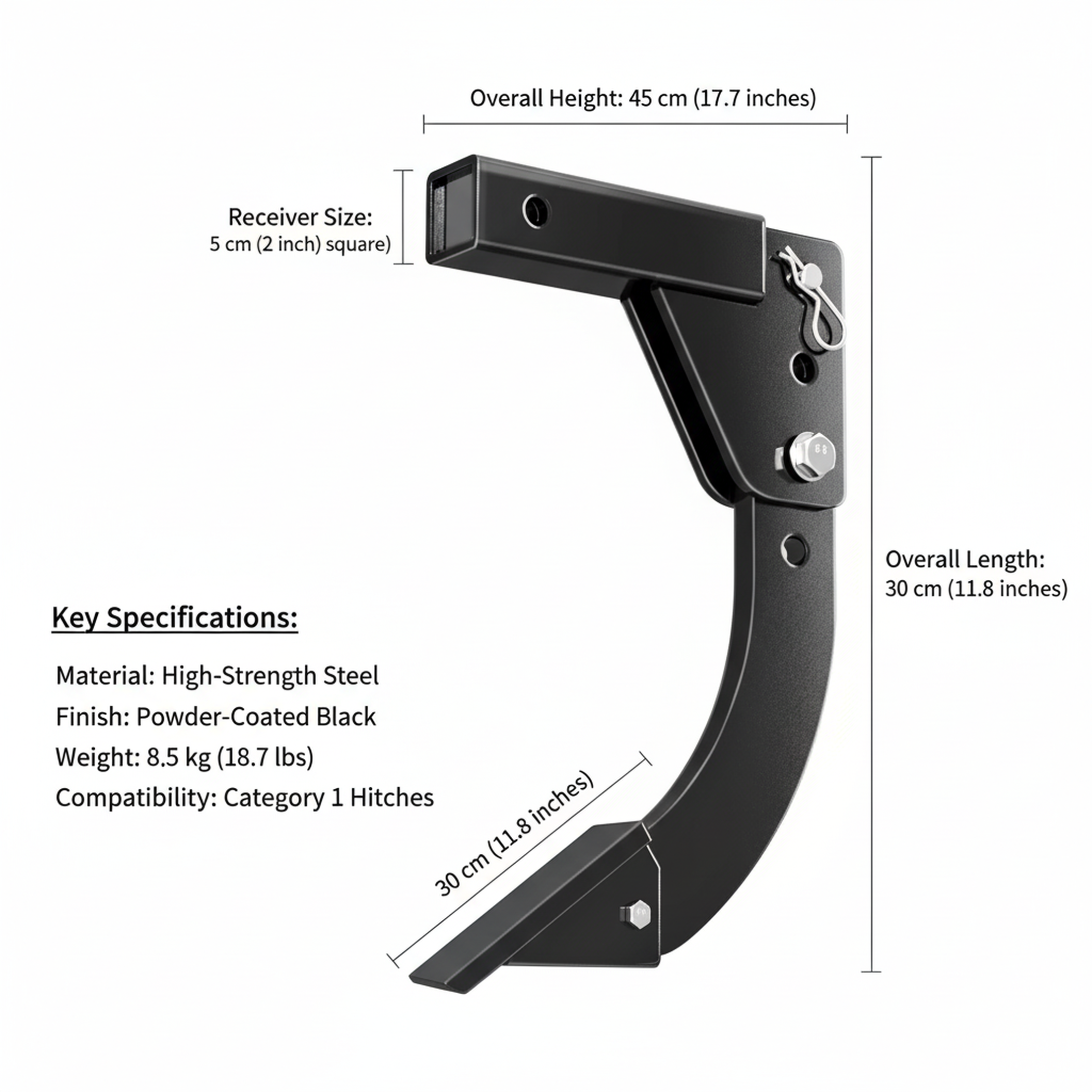 EDX Hitch Mounted Ripper, Middle Buster Plow for ATV/UTV Tractor with 2" Receiver,16" Rigid Drop Shank Plow with Replaceable Ripper Teeth