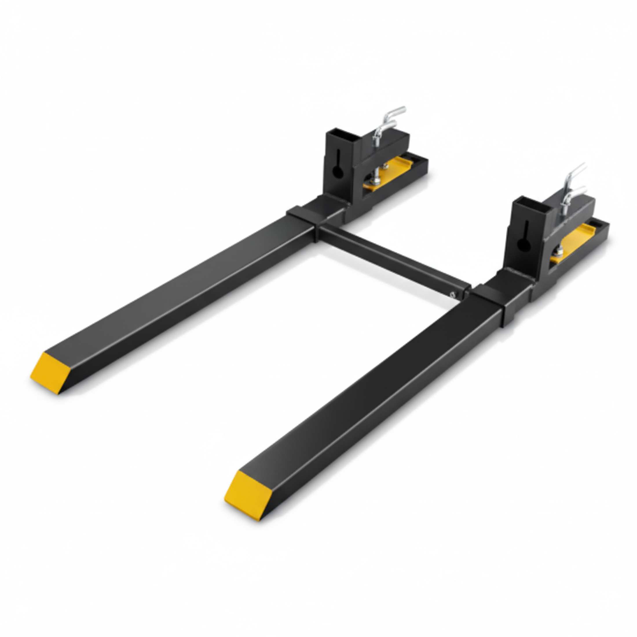 EDX  Clamp On Pallet Forks, Heavy Duty Quick Attach, Adjustable Stabilizer Bar for Tractor Attachments, Skid Steer & Loader Bucket