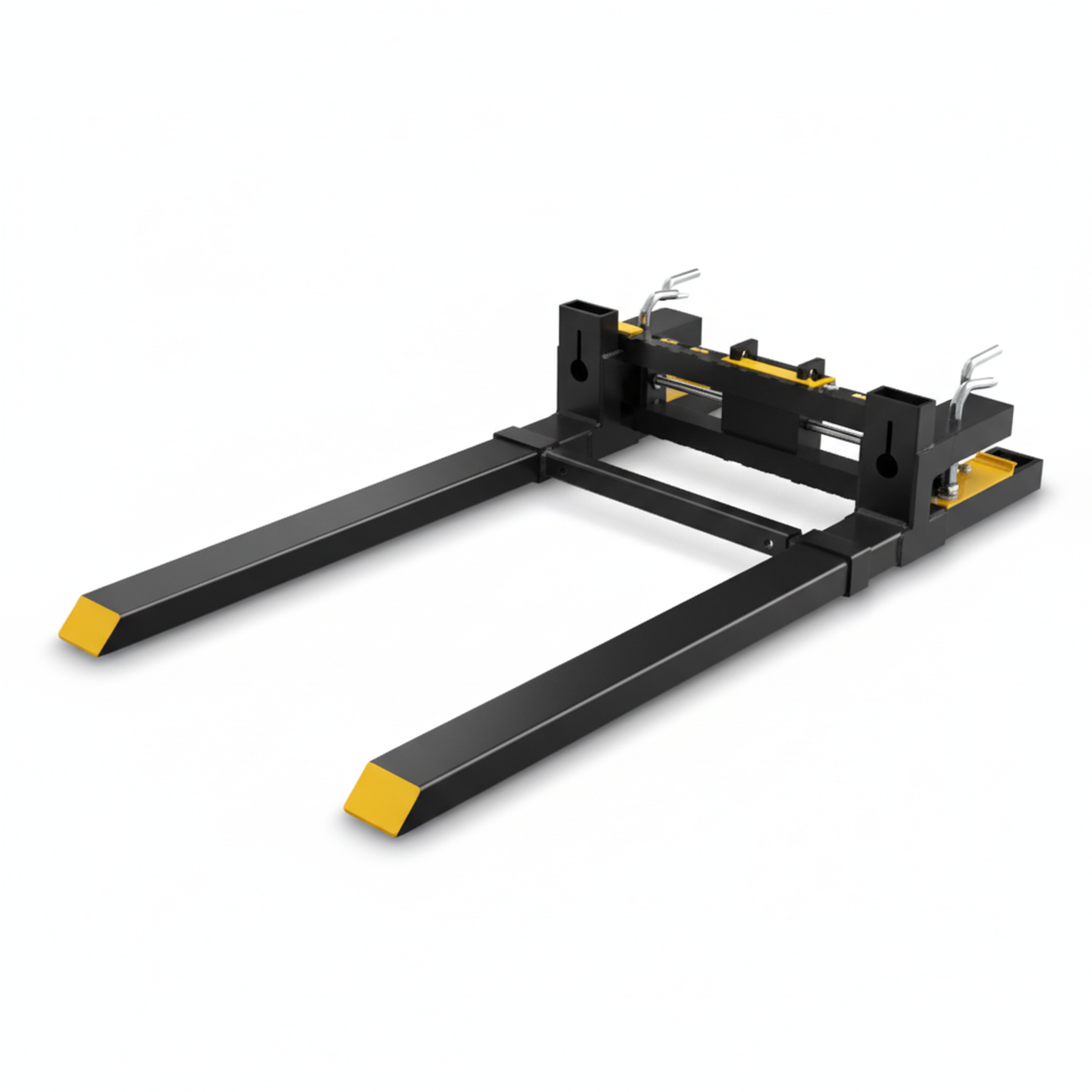 EDX  Clamp On Pallet Forks, Heavy Duty Quick Attach, Adjustable Stabilizer Bar for Tractor Attachments, Skid Steer & Loader Bucket