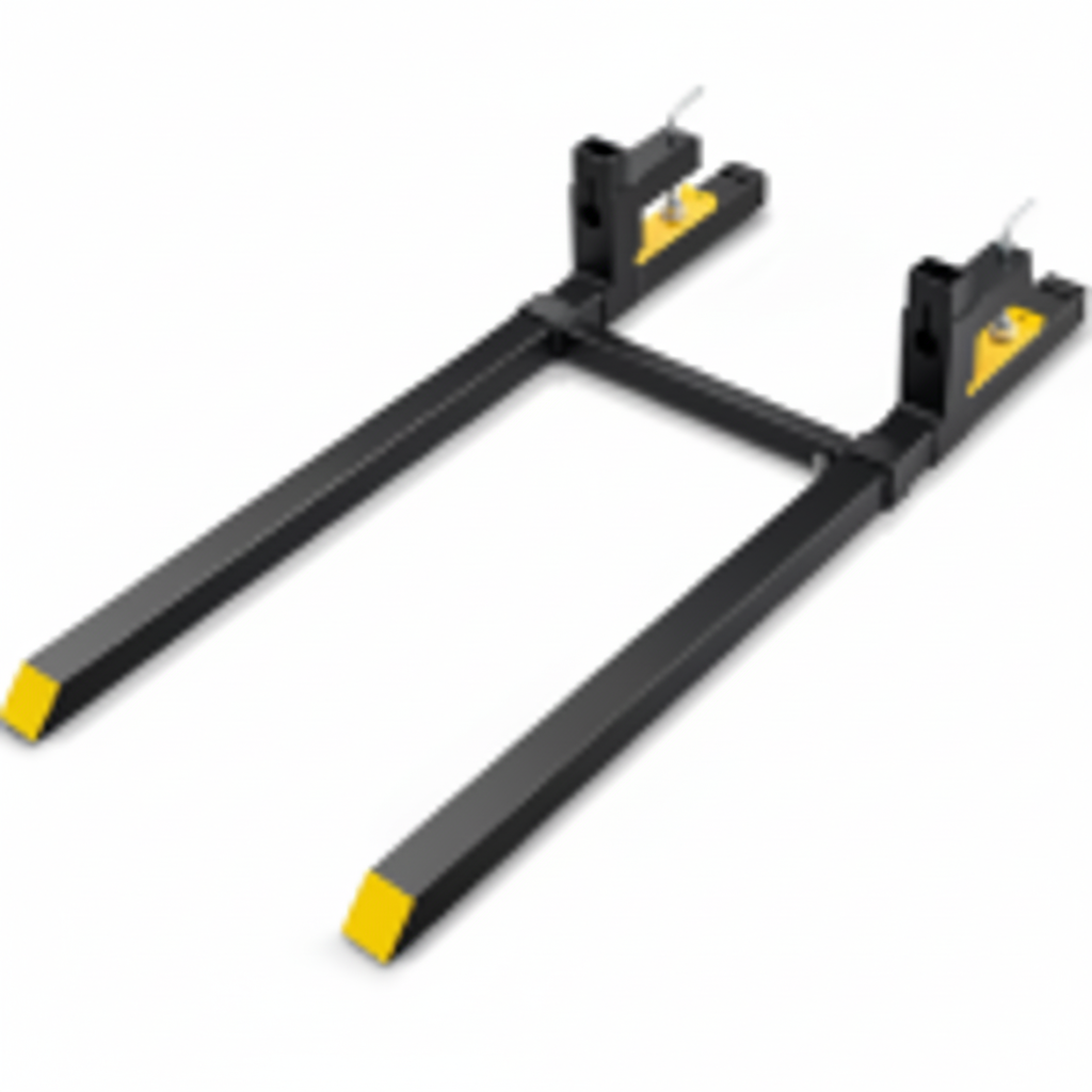 EDX  Clamp On Pallet Forks, Heavy Duty Quick Attach, Adjustable Stabilizer Bar for Tractor Attachments, Skid Steer & Loader Bucket
