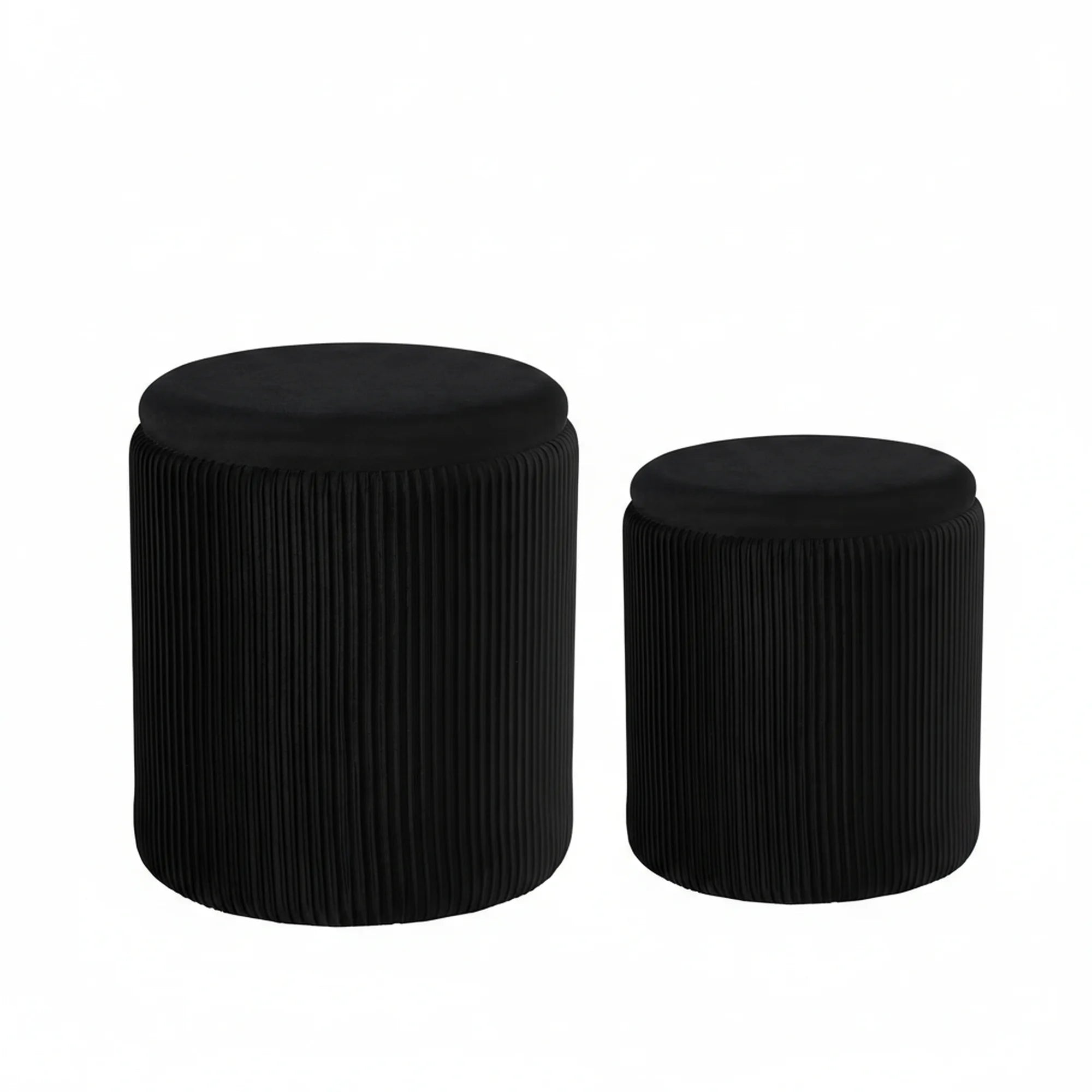 ZUNMOS Round Ottoman Footrest Chair for Makeup Room, Bathroom, Bedroom, Living Room, Entryway & Offices