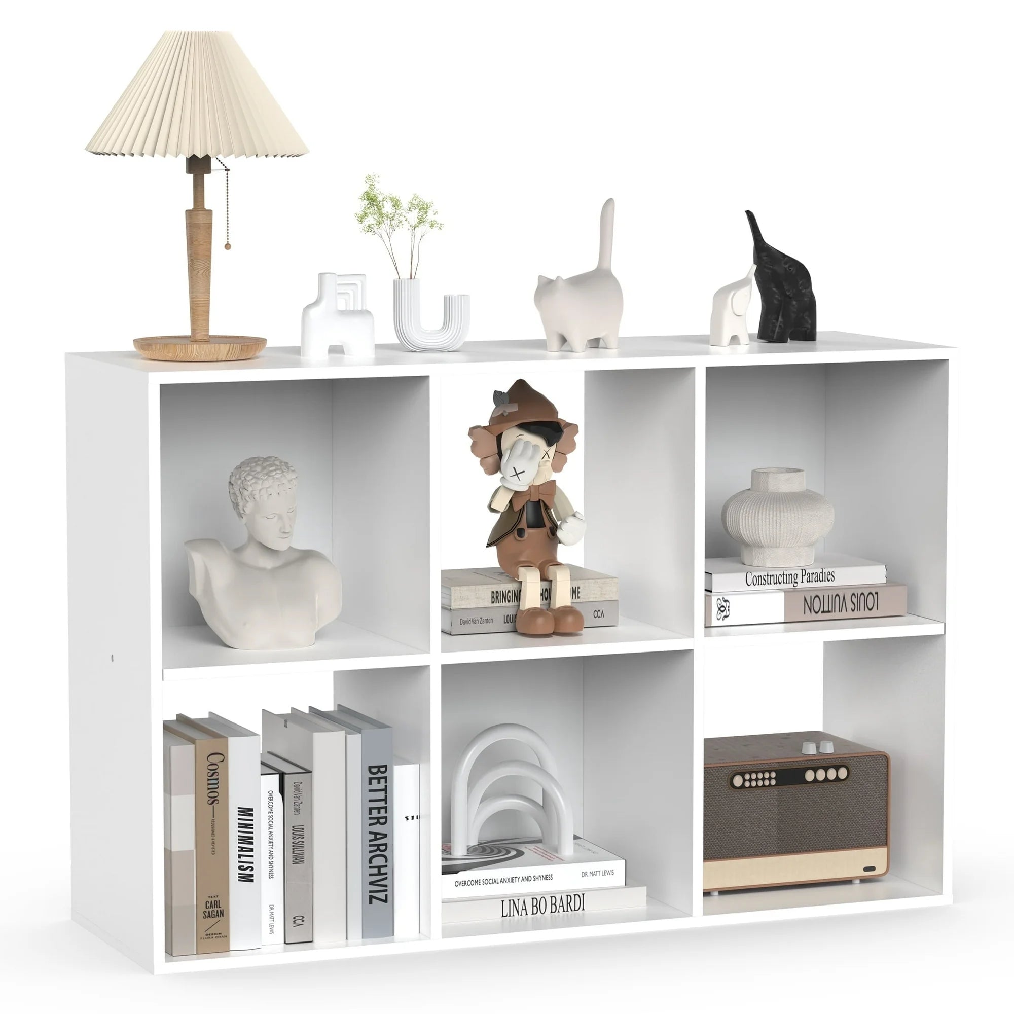 ZUNMOS Storage Organizer,Open Cube Storage Bookcase with 3 Removable Back Panels,for Living Room, Bedroom, Entrance Hall &Office