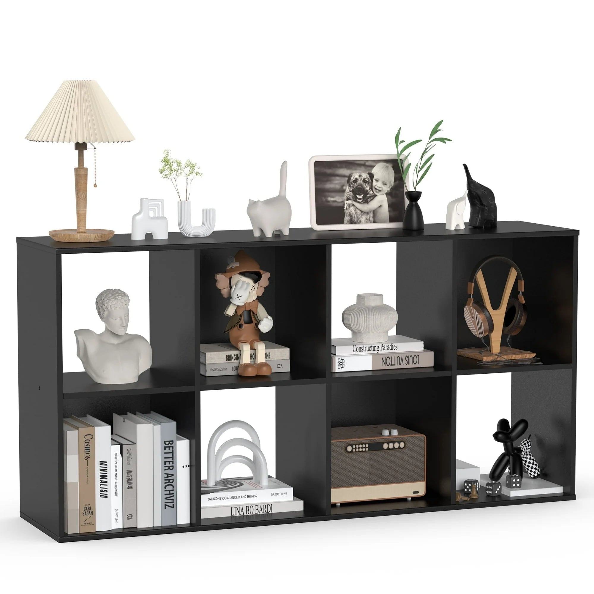 ZUNMOS Storage Organizer,Open Cube Storage Bookcase with 3 Removable Back Panels,for Living Room, Bedroom, Entrance Hall &Office