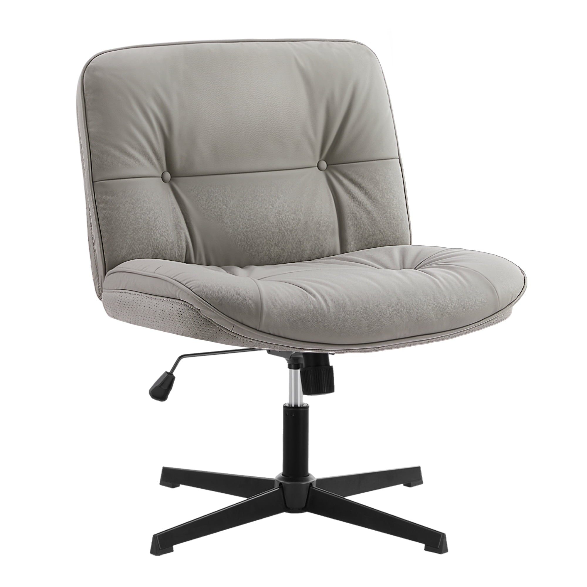 ZUNMOS Armless Office Chair with Wheels, Wide Ergonomic Design, Height Adjustable