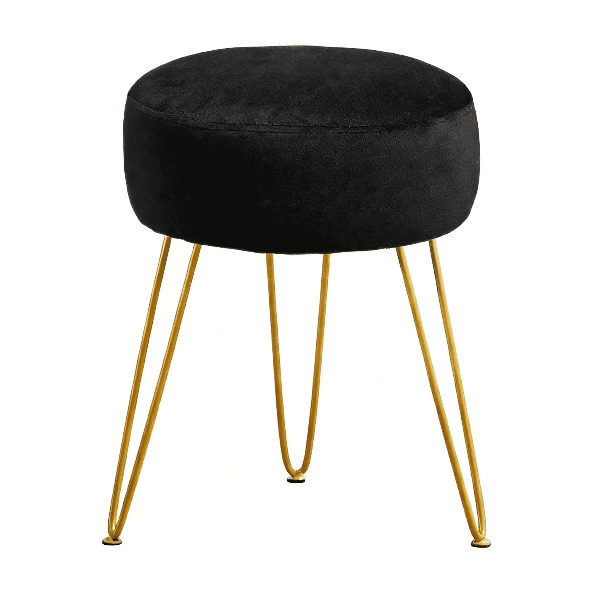 ZUNMOS Round Ottoman Footrest Chair for Makeup Room, Bathroom, Bedroom, Living Room, Entryway & Offices