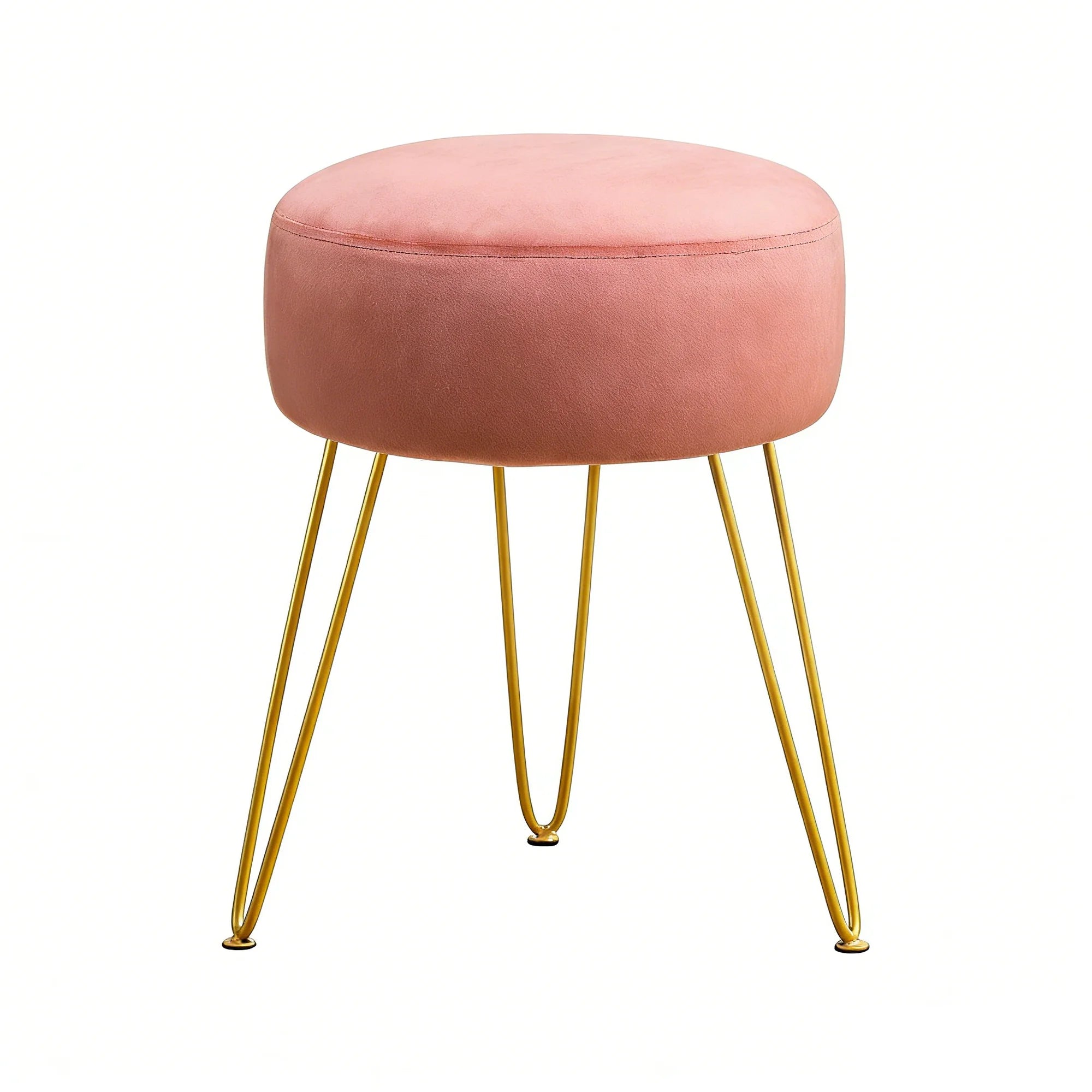 ZUNMOS Round Ottoman Footrest Chair for Makeup Room, Bathroom, Bedroom, Living Room, Entryway & Offices
