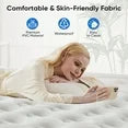 ZUNMOS 16"  Air Mattress, Portable Low Noise Colchone Inflable with Built in Pump, Maximum Weight Capacity 600 lbs Air Bed for Camping, Beach, Outdoor