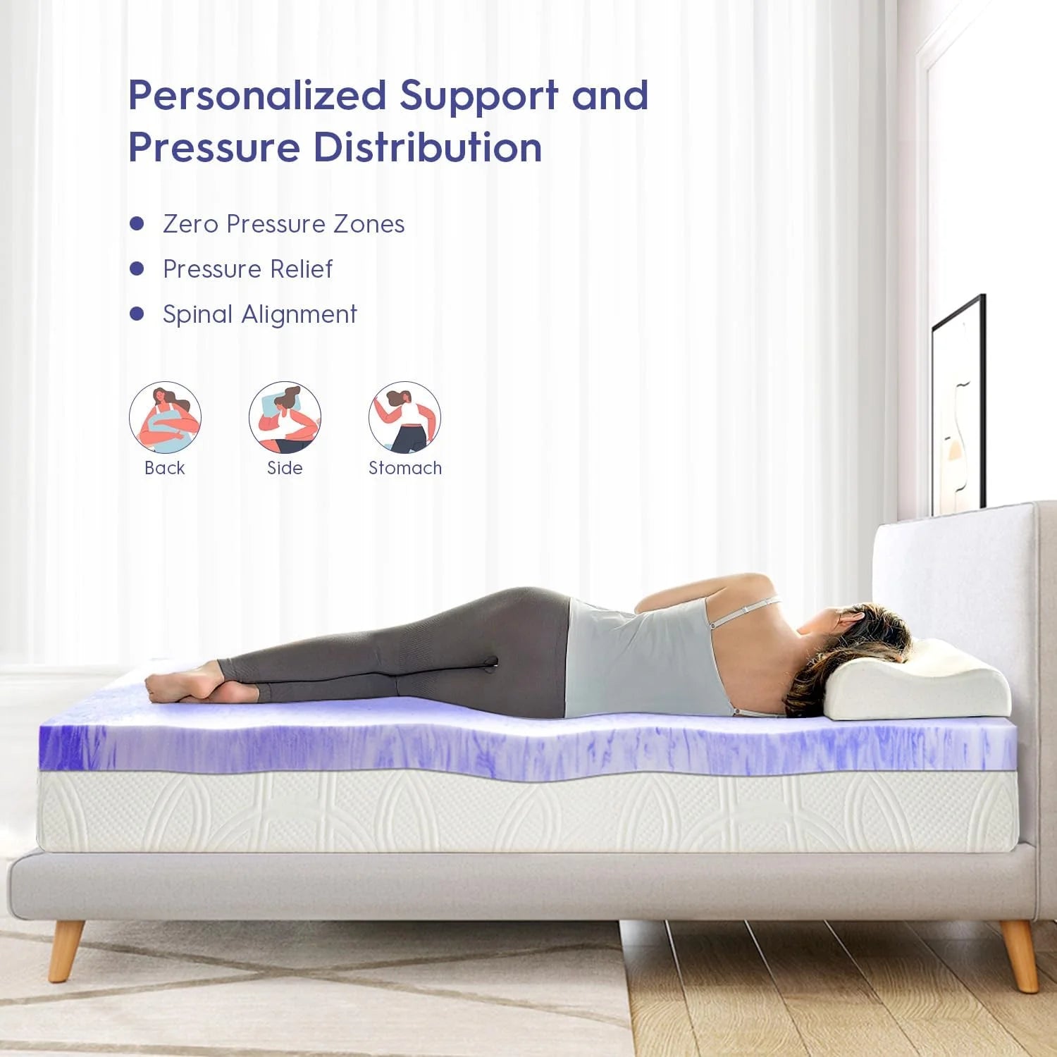 EDX Memory Foam Mattress, Gel Memory Foam Bed Memory Foam Mattress