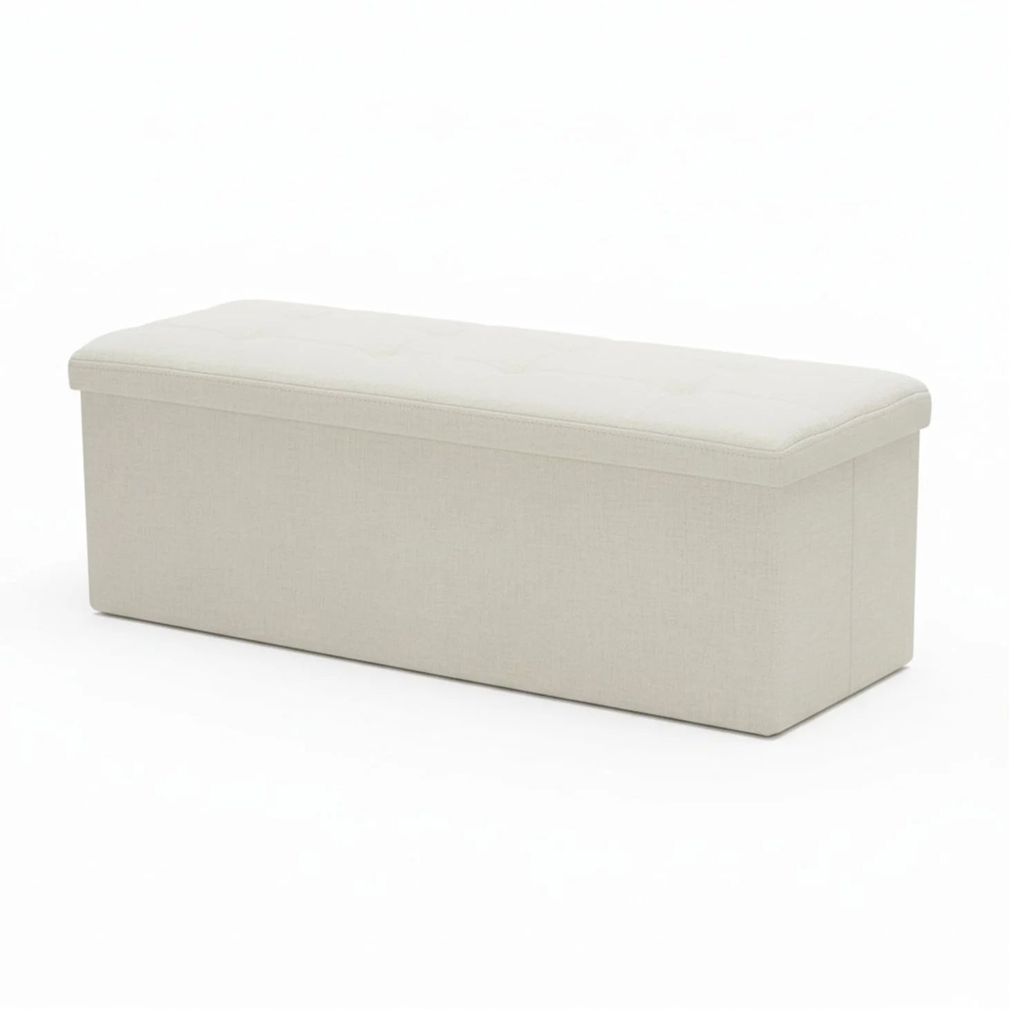 EDX Multi-functional Folding Storage Ottoman Bench, End of Bed Foot Rest Stool with Padded Seat, Bedroom Bench for Living Room, Holds up to 660 Lbs