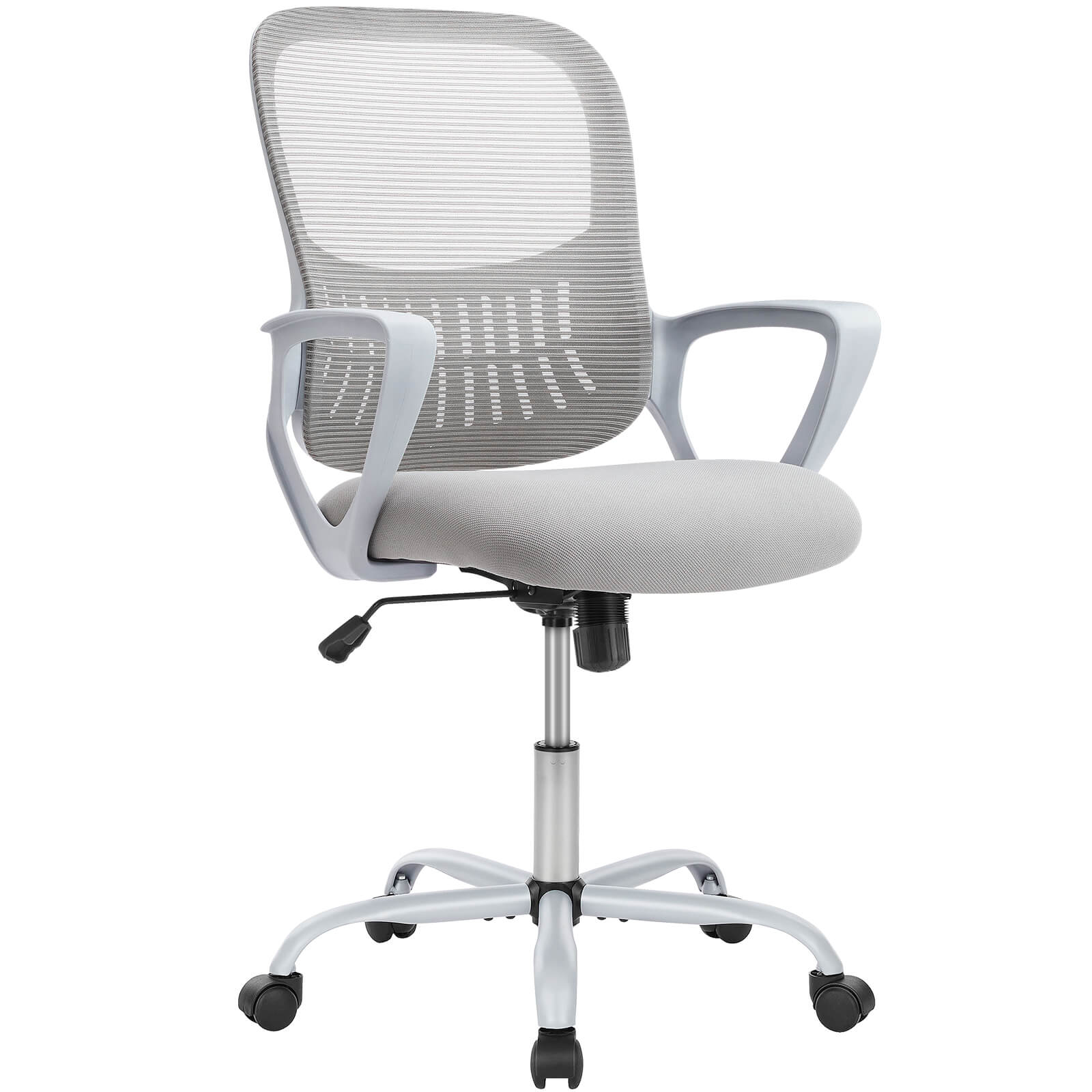 Office chair, ergonomic, adjustable height, with lumbar support and armrests, suitable for home, office.