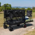 edx 400L Large Capacity Folding Double Decker Wagon with Brakes, 54" Extra Long Extended Cart, Equipped with 7" All-Terrain Big Wheels for Camping, Sports, Beach.
