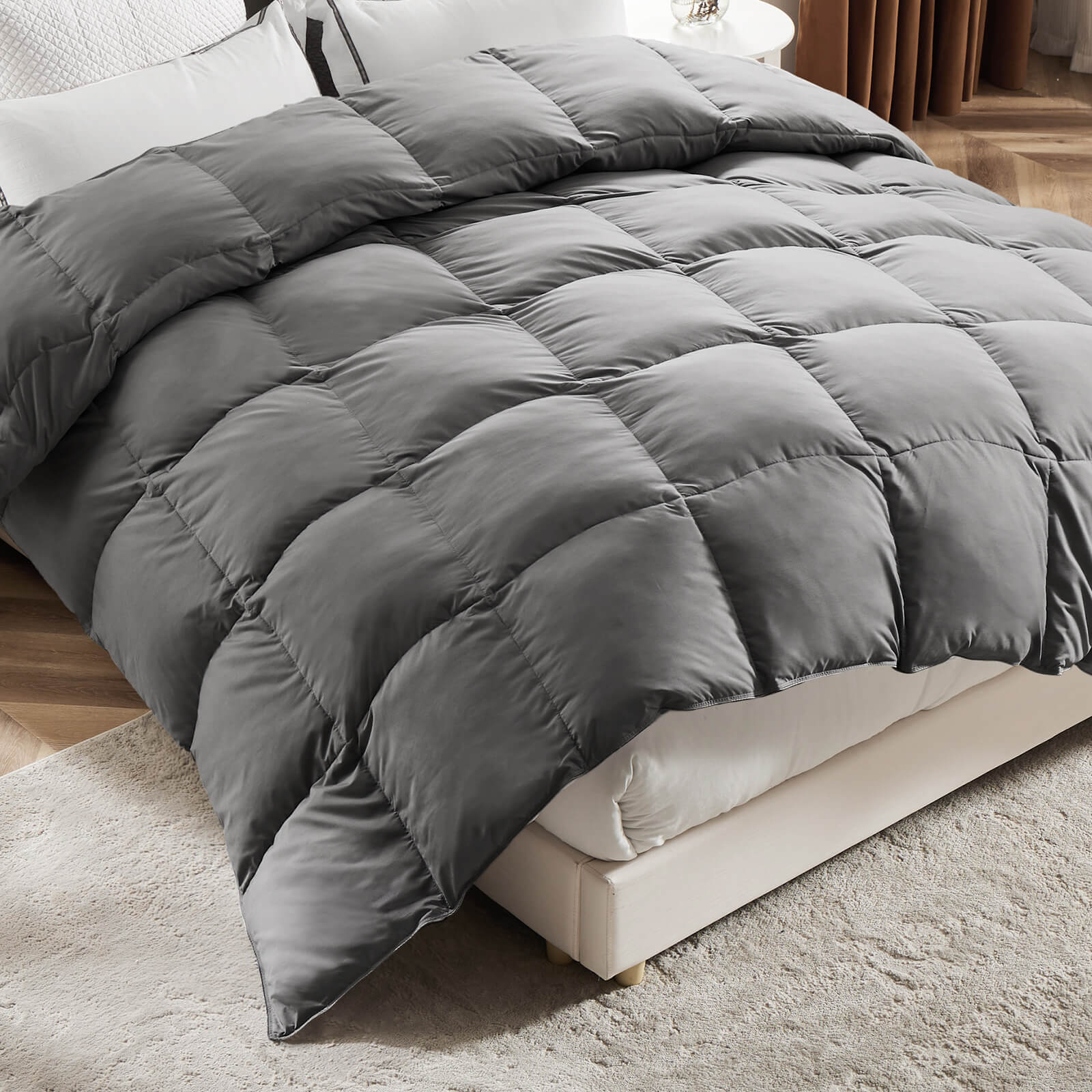 Fluffy Duvet Insert, Hotel Feather Comforter, Lightweight Down Alternative