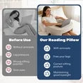 EDX Arc Shape Reading Pillow for reading, Armrest Gaming Pillow for Working, Lap Desk Pillow for Adult Sitting in Bed Sofa Floor, Grey