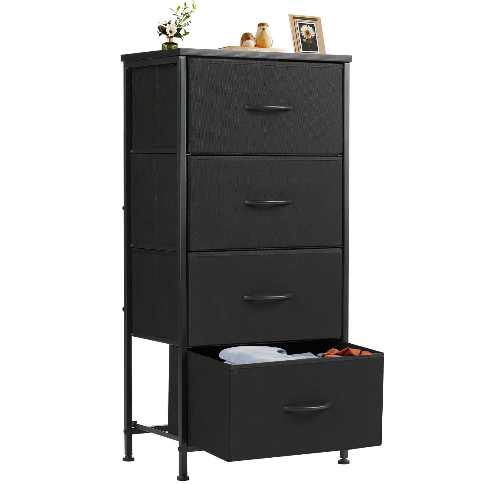 edx Drawers Dresser Chest of Drawers,Metal Frame and Wood Top