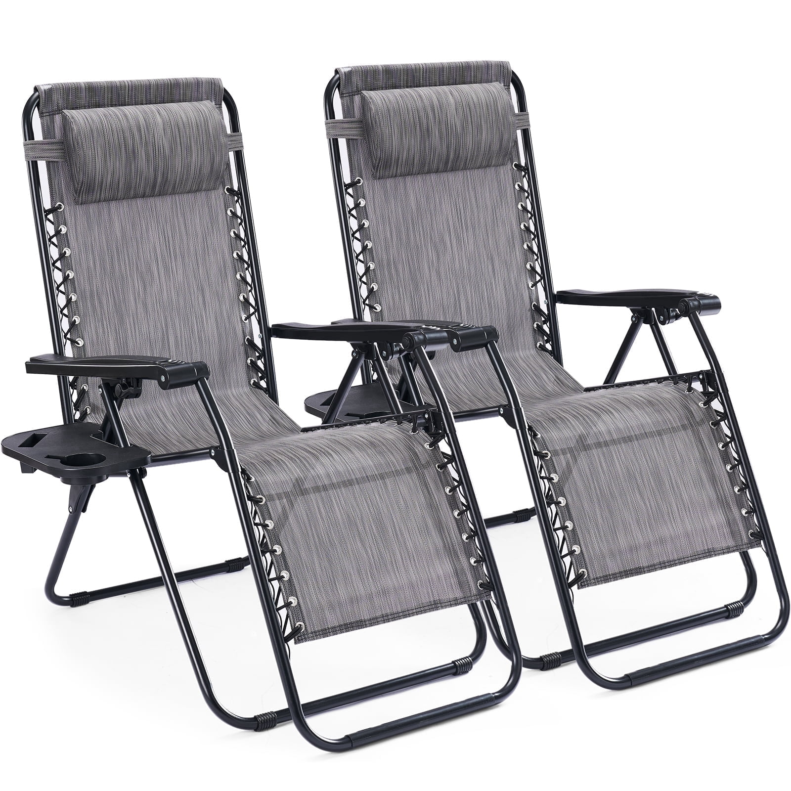 EDX Zero Gravity Chair Outdoor Lounge Chair，Suitable for Beach Terrace Pool Patio,2-Pack