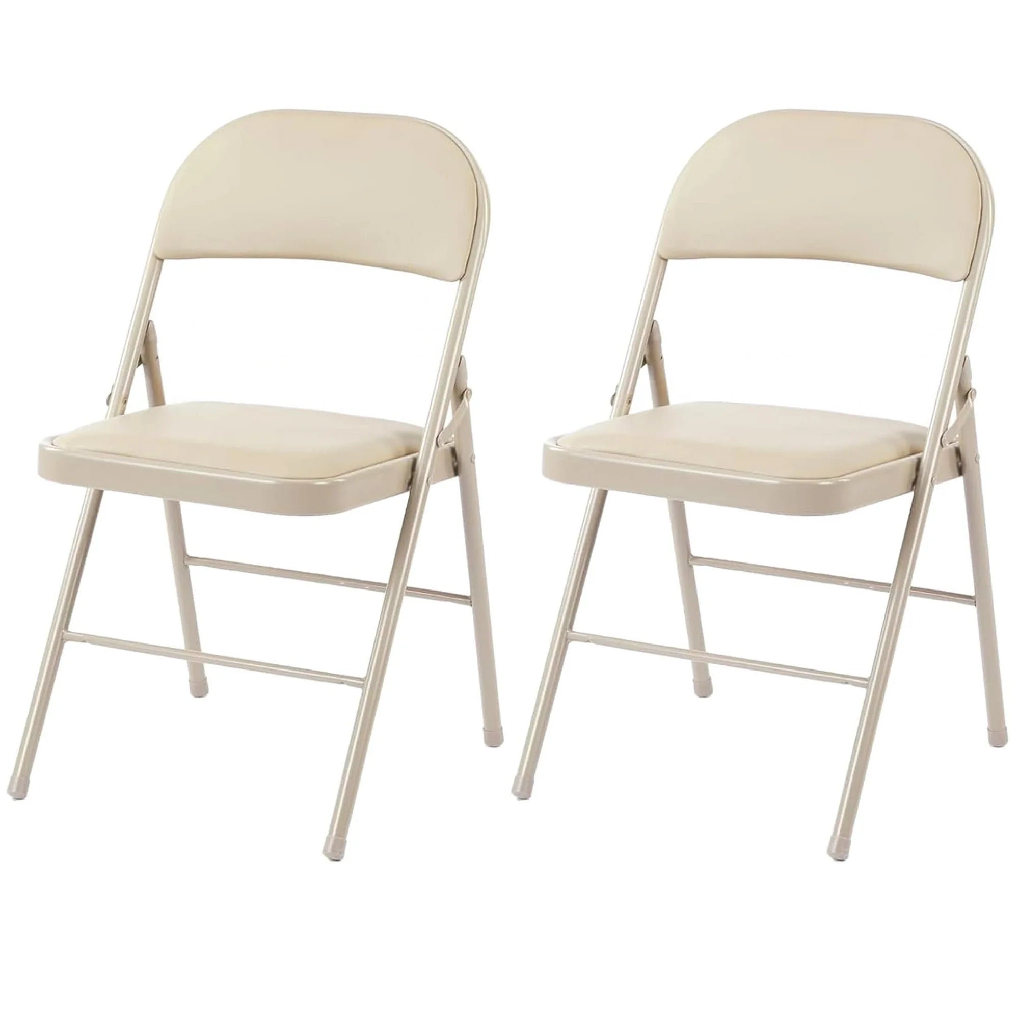 EDX Folding Chair with Sturdy Metal Frame, High-Density Padding, and Water-Resistant PU Leather - Ideal for Meetings, Gatherings, and Events