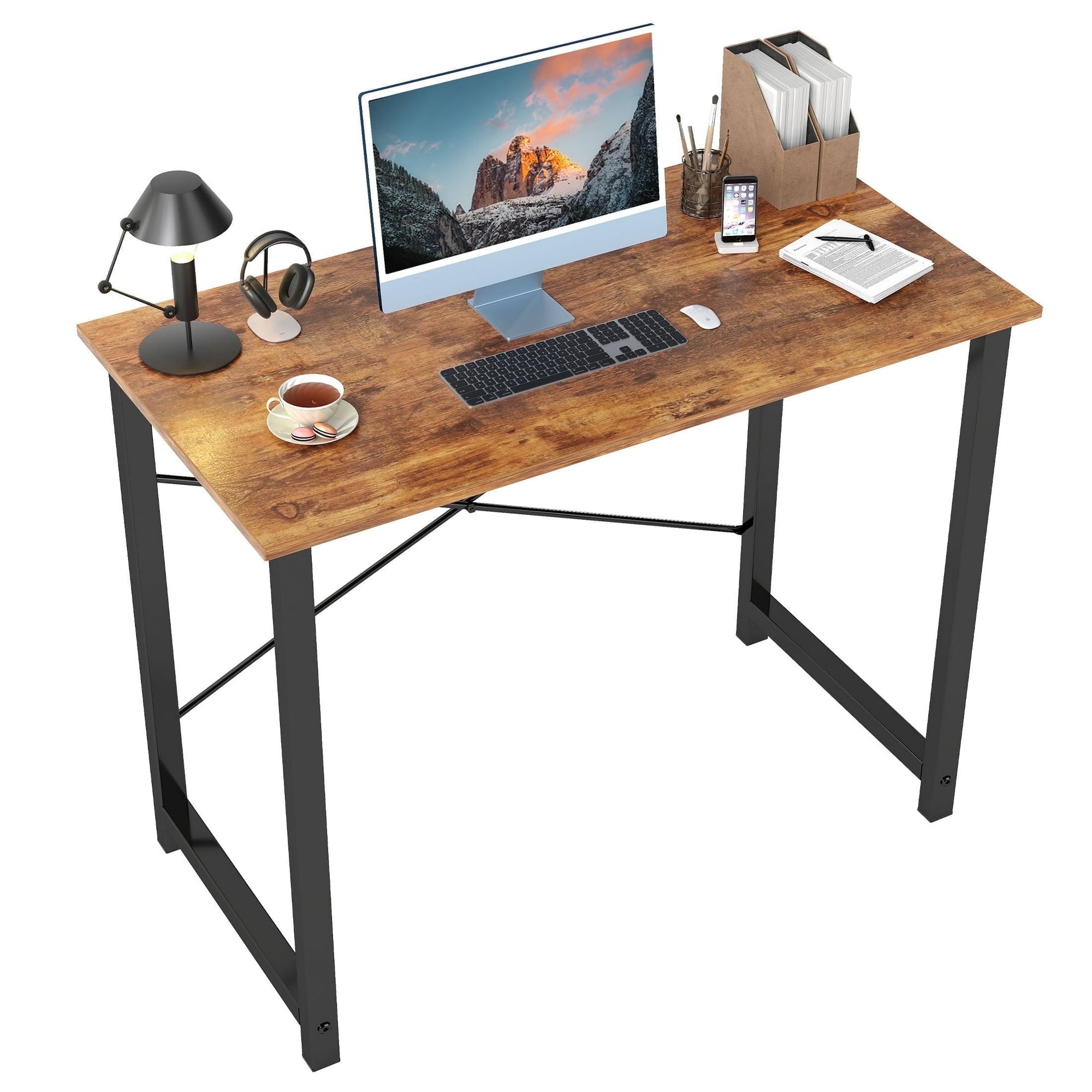 edx 44 inch Computer Desk Modern Writing Desk, Industrial Office Desk, Office Table for Small Spaces,Sturdy Laptop Table for Home Office