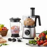 edx 5-Cup Capacity Food Processor, Vegetable Chopper, Capable of Slicing, Shredding, Dicing, And Blending, Stainless Steel Construction