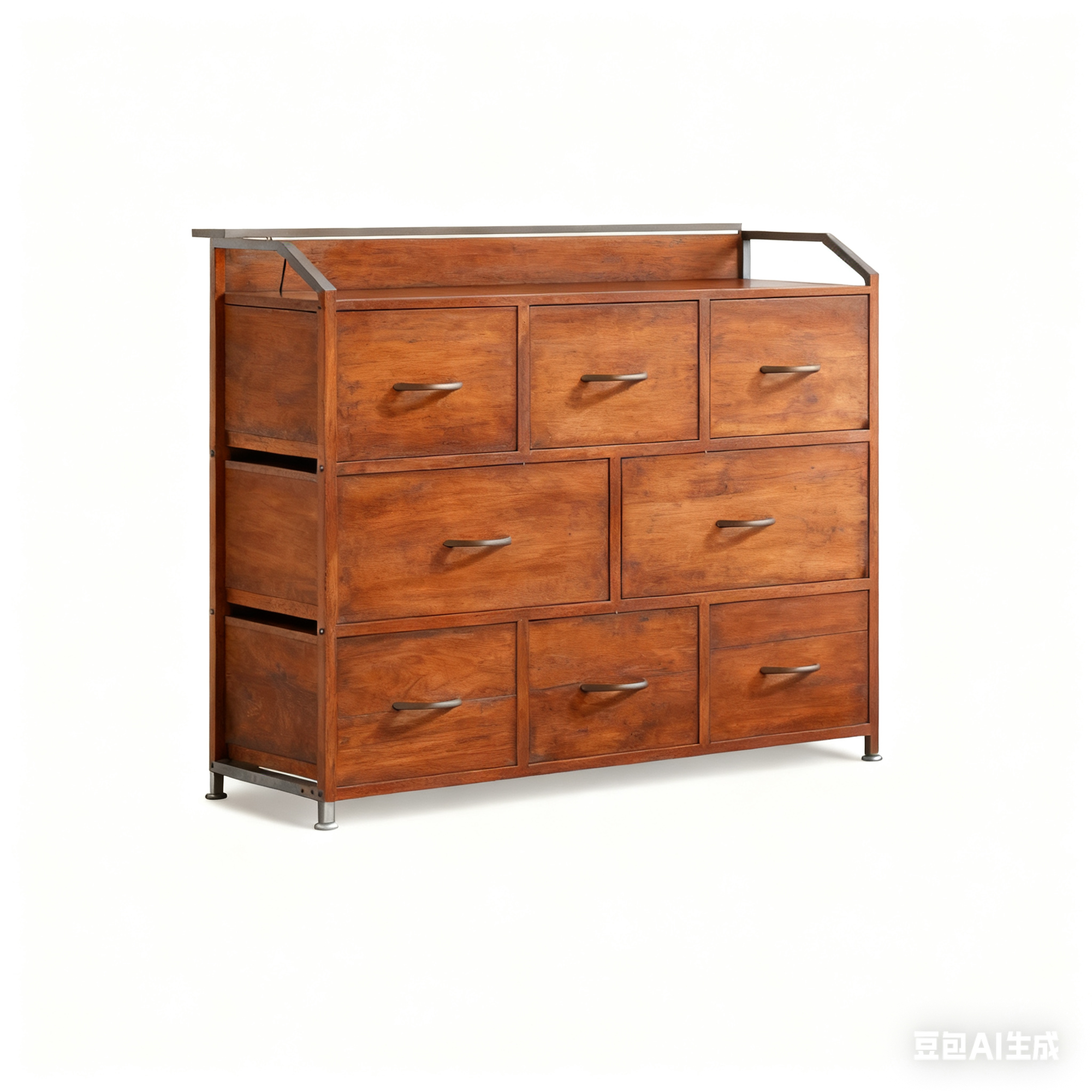 edx 8-Fabric-Drawers Dresser, Multifunctional and Removable TV Stand and Storage Cabinet, Lighting Adjustment with Multi-Interface Storage Furniture for Bedroom, Living Room, Office, Hallway