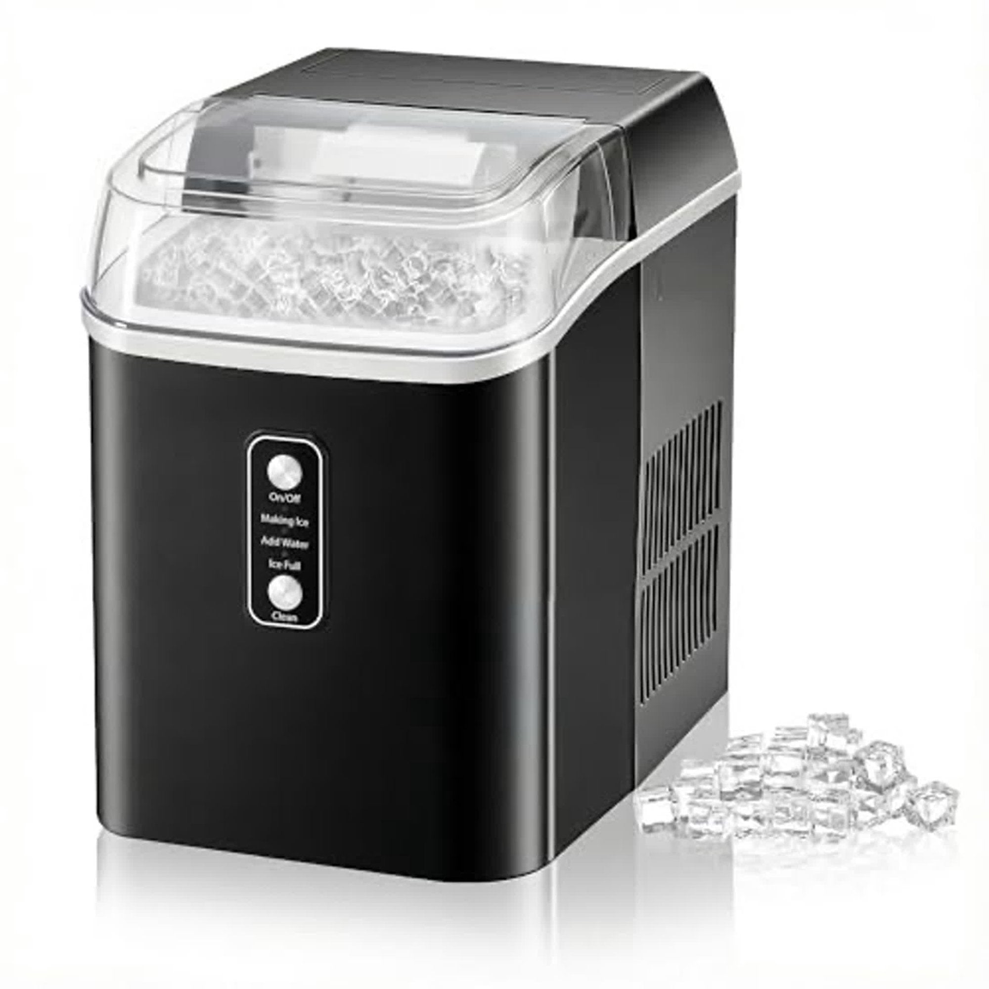 edx Nugget Ice Maker Countertop, 26 lbs/24H , Self-Cleaning Ice Maker , Includes Ice Scoop & 2.65 lbs Removable Basket