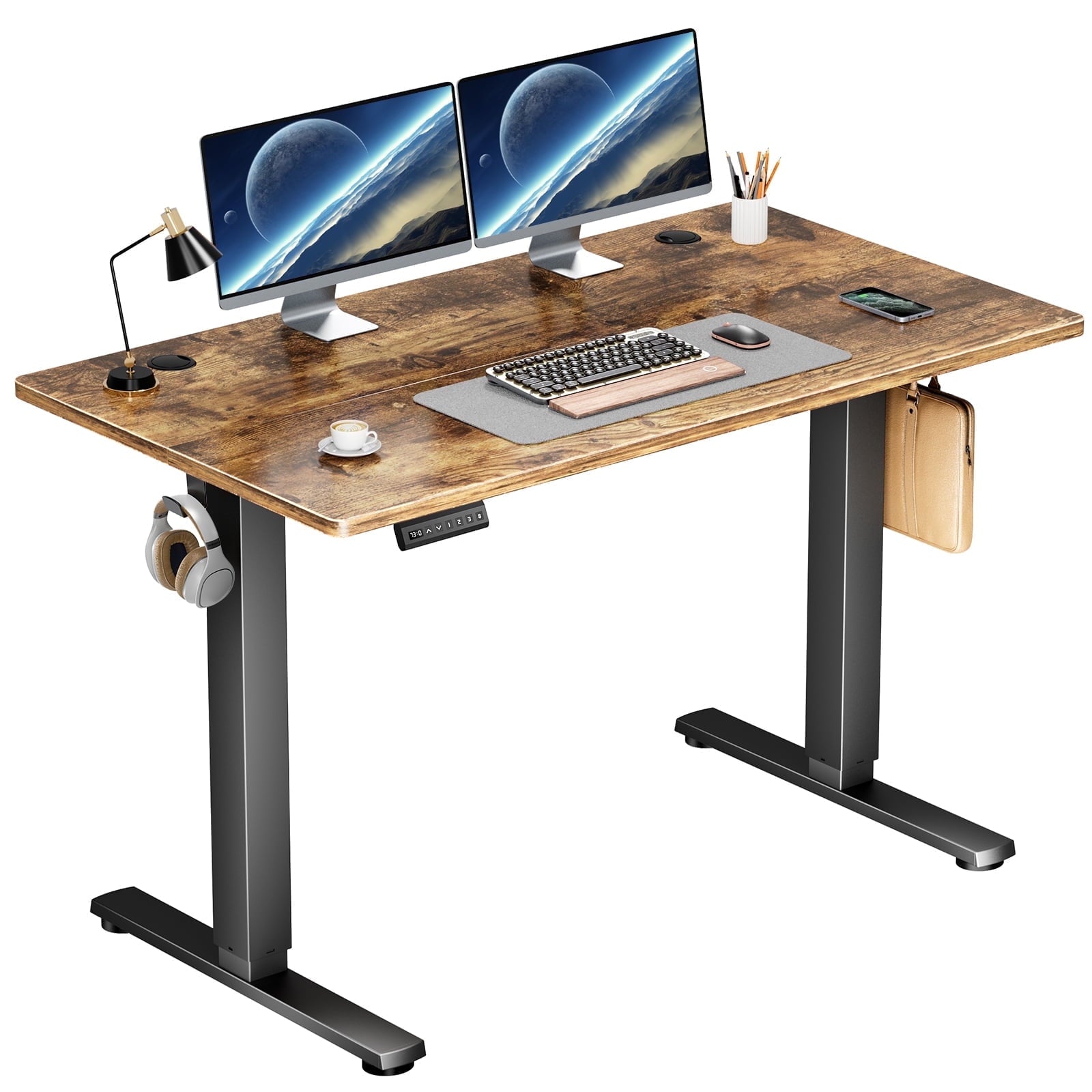 edx Electric Standing Desk, Height Adjustable Desk, Ergonomic Stand up Desk with Memory Preset for Home Office